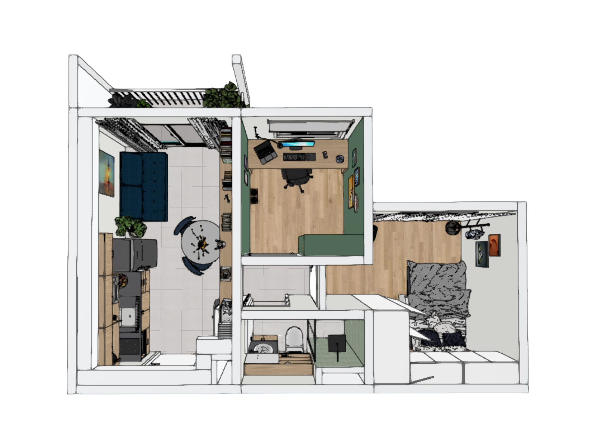 Projeto visto de cima